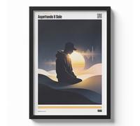 Poster NEFFA - ASPETTANDO IL SOLE Stampa Fotografica Musica QR Code con Cornice