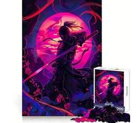 Poster Ninja Neon Puzzle da 1000 pezzi per adolescenti Migliora la memoria Facile tempo libero Taglio preciso Decorazione murale (50x75cm)