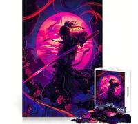 Poster Ninja Neon Puzzle da 1000 pezzi per adulti Rompicapo rilassante Immagine da assemblare Articolo di Babbo Natale (38x52cm)