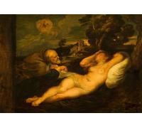 Poster nudo sensuale reclinabile arte da parete barocca -...