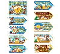 Poster Oktoberfest,Decorazione vintage per feste di Oktoberfest - Ornamento in legno antiribaltamento per eventi nei giardini esterni e nelle feste tedesche