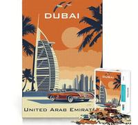 Poster originale del Burj Al Arab di Dubai, puzzle da 1000 pezzi per ragazzi, puzzle di memoria, leggero, rilassante, immagine da assemblare, (38x52cm)