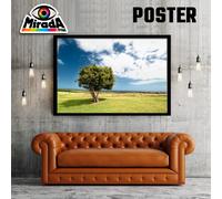 POSTER PAESAGGIO ALBERO TREE VERDE NATURA PRATI BENESSERE MEDITAZIONE QUALITY