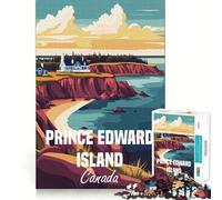 Poster paesaggistico dell'Isola del Principe Edoardo - Puzzle per ragazzi da 1000 pezzi - Migliora la memoria - Rilassati - Bordo preciso 50x75cm