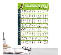 Poster Palestra 42,7x57,4 cm Guida Stretching con Bande Elastiche Fitness