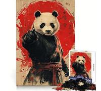 Poster Panda Guerriero Puzzle da 1000 pezzi per adulti e ragazzi Gioco di logica Divertimento rilassante Bordi nitidi Regalo memorabile (50x75cm)