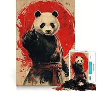 Poster Panda Guerriero Puzzle da 1000 pezzi per adulti e ragazzi Gioco di logica Divertimento rilassante Bordi nitidi Regalo memorabile (50x75cm)