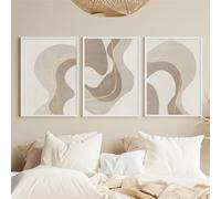 Poster Parete,3 Immagini Set-Boho Astratto Gold Line Poster Tela Painting Murale Arte Stampa Pictures Camera Letto Soggiorno Ufficio Interni Decorazione Casa-50*60cm/20*24 pollici(senza cornice)
