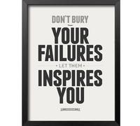 Poster parete tela stampato moderno fallimenti ispirazione YOUR FAILURES 40x50cm