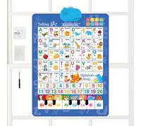 Poster Parlante,Giochi Bilingue Per Alfabeto E Numeri - Giocattolo Parlante Educativo Con Musica | Per Età 1-6 Scuola 'Infanzia Compleanno Feste Vacanze Natale Aula Scuola Materna