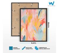 Poster pastello testurizzato astratto - Set di 3 arte da parete colorata -...