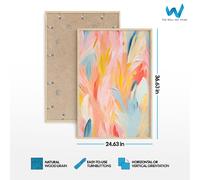 Poster pastello testurizzato astratto - Set di 3 arte da parete colorata -...