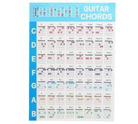 Poster per Accordi di Chitarra, 56 Guida di Riferimento Educativa per Accordi Codificati a Colori Guida Educativa di Riferimento per Principianti per Suonatori di Ukulele(L)