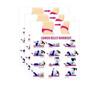 Poster per allenamento addominali da donna, guida per l'allenamento addominale in 3 pezzi, panoramica degli esercizi di fitness, per donne, uomini, , principianti, professionisti, casa, ufficio
