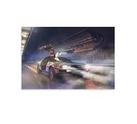 Poster per auto DeLorean DMC-12 - Poster decorativo su tela, per soggiorno, camera da letto, 30 x 45 cm