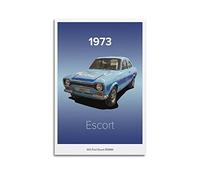 Poster per auto vintage 1973 Ford Escort Rs2000 Ford Escort Mk1 Poster decorativo su tela da parete e stampa artistica moderna per camera da letto, 30 x 45 cm
