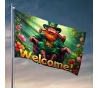 Poster per dormitorio universitario per ragazzi benvenuti nella terra dei folletti bandiera bandiera decorazione per la stanza dei giochi per i ragazzi (152 x 244 cm)