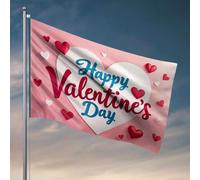 Poster per dormitorio universitario per ragazzi, con scritta "Happy Valentine's Day!", bandiere per dormitori, bandiere da giardino per esterni (60 x 90 cm)