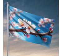 Poster per dormitorio universitario per ragazzi, fiori di ciliegio in piena fioritura, bandiere decorative per la stanza dei giochi per i ragazzi (120 x 180 cm)