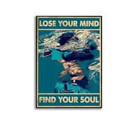 Poster "Perdi La Testa E Trova La Mia Anima", Poster Sulla Salute Mentale "Sii Gentile Con La Tua Mente", Consapevolezza Sulla Salute Mentale, Dipinto Su Tela Sulla Salute Mentale 40X60Cm Senza Telaio