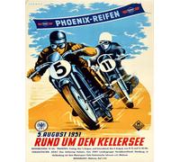 Poster Phoenix Tyre - arte da parete motociclistica tedesca -...