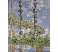 Poster pioppi sulla riva del fiume - Monet Trees Wall Art -...