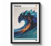 Poster PIOTTA - LA GRANDE ONDA Stampa Fotografica Musica QR Code con Cornice