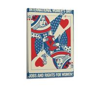 Poster politico Giornata internazionale della donna! Lavoro e diritto per le donne! Suffragio Femminismo Uguaglianza Tela Wall Art per la decorazione della stanza Decorazione estetica della parete