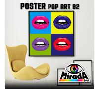 POSTER POP ART Andy Warhol BOCCA DENTI SORRISO COLORI ARREDO DESIGN ARTE IDEA