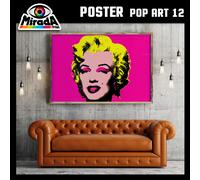 POSTER POP ART MARILYN MONROE Andy Warhol DIVA ATTRICE ROSA FUXIA FILM