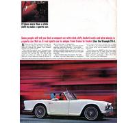 Poster pubblicitario auto sportive britanniche Triumph TR-4 anni '60 -...