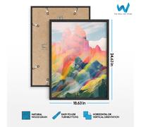 Poster Rainbow Mountain - Sinfonia di colori e luce Wall Art - incorniciato...