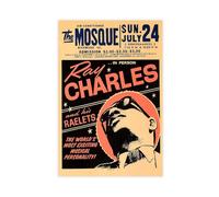 Poster Ray Charles Art 96, stampa artistica da parete su tela, per soggiorno, camera da letto, senza cornice, stile 96, senza cornice, 30 x 45 cm