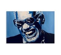 Poster Ray Charles Ray Charles su tela, decorazione artistica da parete per soggiorno, camera da letto, senza cornice, 30 x 45 cm