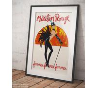 Poster Renè Gruau Bal du Moulin Rouge Femmes Stampa Fine Art di Pregio