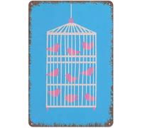 Poster retrò Birdcage Serenity, stile vintage, cartelli in latta creativi, divertenti e originali, decorazioni artistiche per pareti, casa, giardino, caffè, uffici, negozi, bar, club, targhe regalo,