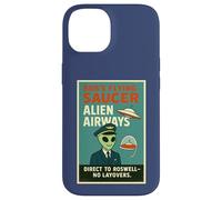 Poster retrò del pilota di linea aerea Roswell Alien UFO Airways Custodia per iPhone 14
