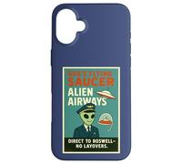 Poster retrò del pilota di linea aerea Roswell Alien UFO Airways Custodia per iPhone 16 Plus