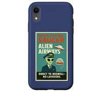 Poster retrò del pilota di linea aerea Roswell Alien UFO Airways Custodia per iPhone XR