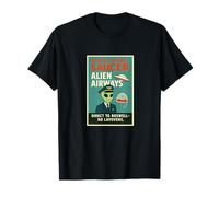 Poster retrò del Pilota di Linea Aerea Roswell Alien UFO Airways Maglietta