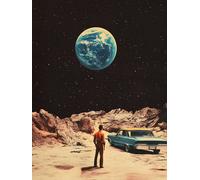 Poster Retro Futurismo Spazio Vintage Sci-Fi Surreal Art -...