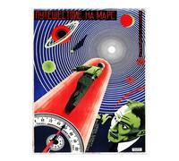 Poster retrò futuristico Wall Art - Qualità premium Viaggio su Marte