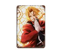 Poster retrò in metallo a tema anime giapponesi Fullmetal Alchemist Brotherhood 26, decorazione da parete, stile chic, retrò, decorazione da parete, per bar, grotte, bar, famiglie, garage, 20 x 30 cm