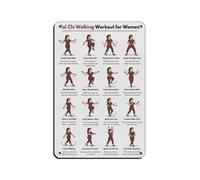 Poster retrò in metallo con scritta in lingua inglese "Tai Chi Walking Esercizi Programmi", decorazione da parete per bar, grotte, bar, famiglia, garage, decorazione da parete, 20 x 30 cm