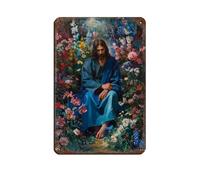 Poster retrò in metallo con scritta in lingua inglese "The Art of Prayer in Jesus", decorazione da parete per bar, grotte, bar, famiglia, garage, 20 x 30 cm