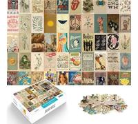 Poster retrò puzzle 1000 pezzi per adulti Aiuta il cervello ad allenare i giocattoli che creano dipendenza per coltivare la pazienza Migliorare l'amore tra le coppie 38x26cm