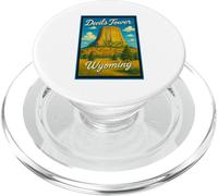 Poster retrò vintage della Torre del diavolo Wyoming WY US PopSockets PopGrip per MagSafe