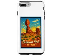 Poster retrò vintage rock bilanciato Utah UT Art Zion Graphic Custodia per iPhone 7 Plus/8 Plus
