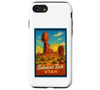 Poster retrò vintage rock bilanciato Utah UT Art Zion Graphic Custodia per iPhone SE (2020) / 7 / 8