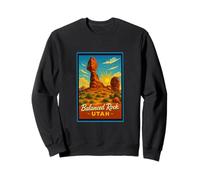 Poster retrò vintage rock bilanciato Utah UT Art Zion Graphic Felpa